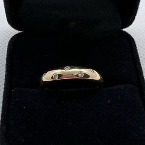 Women’s 14k Gold 5 Genuine Diamond Band Sz 7